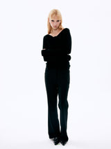  Eyelet Bootcut Pants_Black