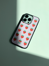 フルーツテトリスグラスバンパーケース - strawberry