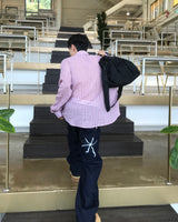 Handle Over Embroidered Denim Pants