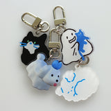 Ghost and cat keyring