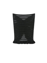 Flower Ruffle knit Top (BLACK)