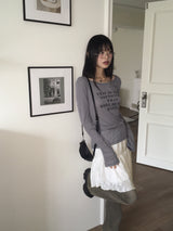ティップトゥルーズフィットシースルー長袖Tシャツ