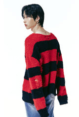 25FW★ [LANARCH] Destroyed Stripe Knit