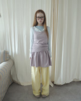 WOOD STRING WIDE PANTS