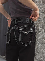 [LANARCH] Edged Stitch Bootcut Denim