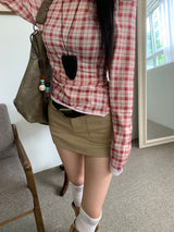  Even Two Pocket Span Mini Skirt (3 colors)