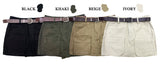  Field Cargo Pocket Mini Skirt & Belt SET (4 colors)