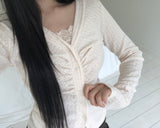 Rahel Shirring V-Neck Cardigan