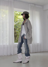 LOW FLARE BOOTS CUT DENIM
