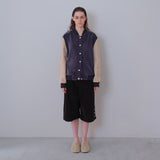 Navy/Cream Two Tone Varsity Jacket