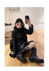 FUR HOOD CROP PADDING