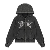 スプリングスター ストーンウォッシュ フーディー ジップアップ