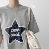 Star Love Printed Loose Short Sleeve Tee (4 colors)