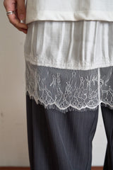 V-neck Lace Dress (White)