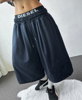 Swan Stripe Letter Patch Hooded Sleeveless Top 3color