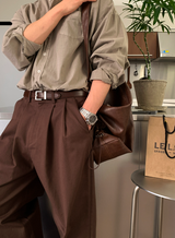 Glass Pigment Basic Cotton Shirt 