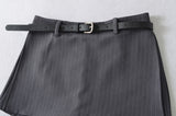 Serilda Pinstripe Belted Skort