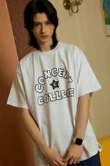 Concept College ハンドロゴホワイトショートスリーブTシャツ [Unisex]