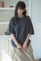 26SS★ Dino Stitch Embroidered Pigment Short Sleeve Tee