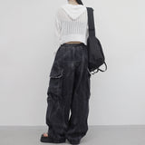 Bonhe See-Through Knit Hooded Zip-Up