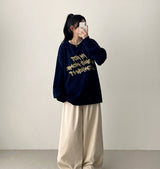 ポレコーデュロイバンディングワイドパンツ
