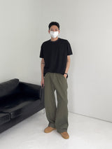 LO Vien Pintuck Half-Banding Semi Wide Pants (4C)