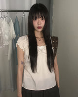 Kuya Puffed-Sleeved Short-Sleeved Blouse