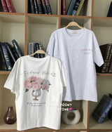 アンティークガーデングラフィック半袖Tシャツ(2color)