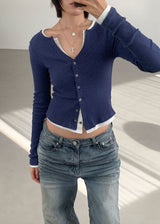 MUTE V RIB CARDIGAN