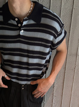 [S/S] Inconnect stripe kara half knit(3color)