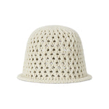 VZ Long Label Punching Knit Bucket Hat / Ivory