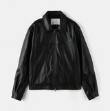 Shane Curved Leather Jacket
