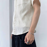 Muted Oat Crinkle Short Sleeve Shirt