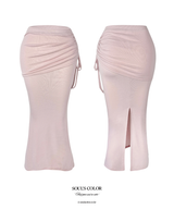 Vanessa Shirring Maxi Skirt (4color)