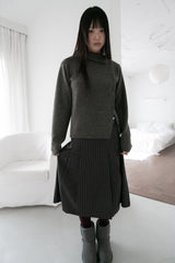 bokashi unbal collar knit top(4colors)