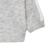 SNOWY TRIM ROUND KNIT