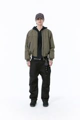 WASHED BOMBER JACKET (KHAKI)