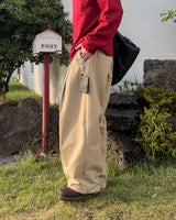 Marel One-tuck Wide Cotton Pants