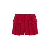 2025 Spring/Summer New Large Pocket Red Shorts