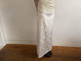 floral satin skirt