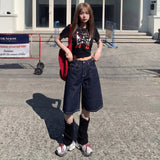 Heritage Retro Adjustable Waist Denim Bermudas