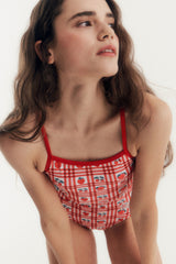[Strawberry Table_red] One Piece Swimsuit