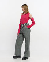 Detachable Sleeve One Shoulder Top _ PINK
