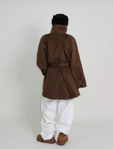 Belted Balmacan Single Alpaca Half Coat (Wool Coat/Winter Coat)