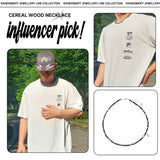 Cereal wood Necklace [black wood]