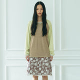 blossom midi skirt (brown)