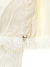 COMELY soft fur crop hoodie jacket [ivory]