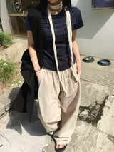 レオンスリムボタン半袖Tシャツ (4c)