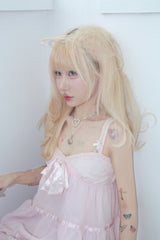Secret Heart Necklace (Pink/Black)