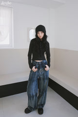 Back see-through angel long-sleeved t-shirt